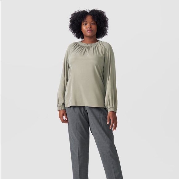 NWT Universal Standard Patricia Blouse in Sage Green - Picture 1 of 12